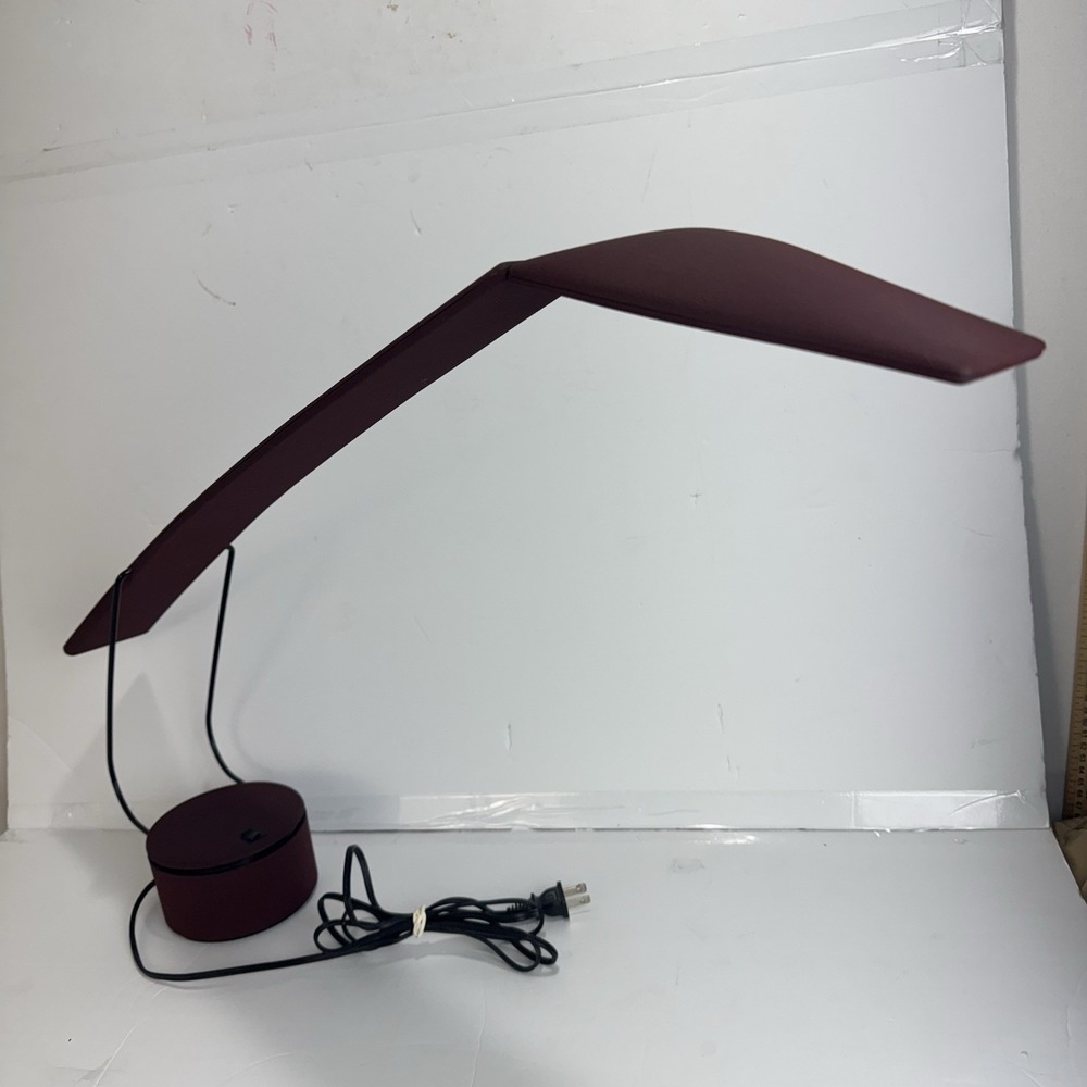 VTG Italian Luce Dove Italian Table Lamp Mario Barbaglia & Marco Colombo Maroon